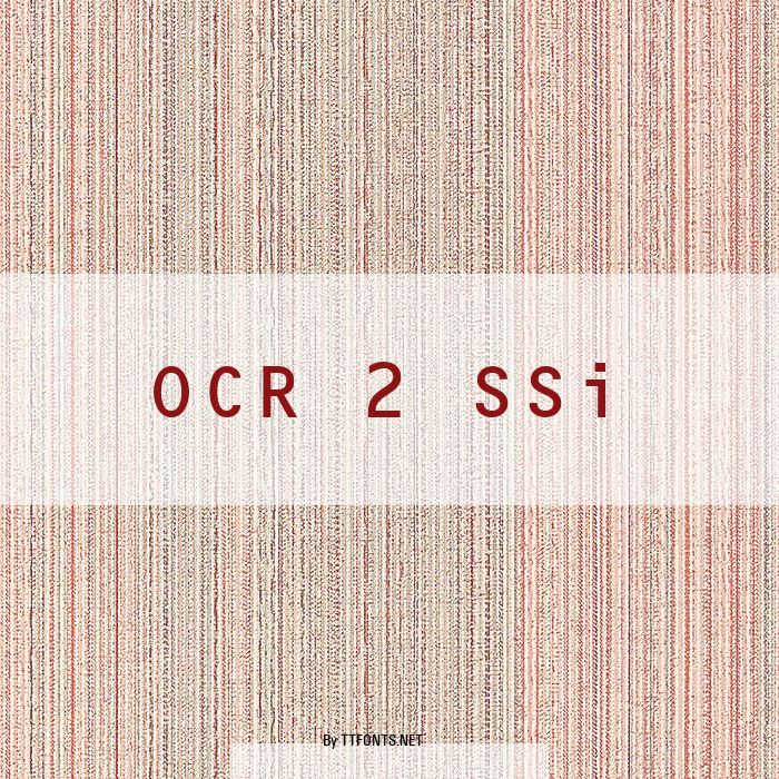 OCR 2 SSi example